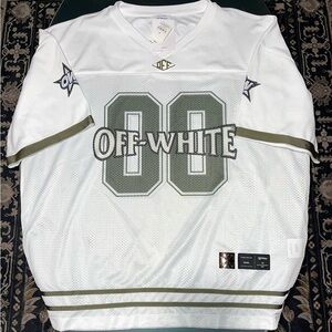 Off-White White and Gray Mesh Jersey